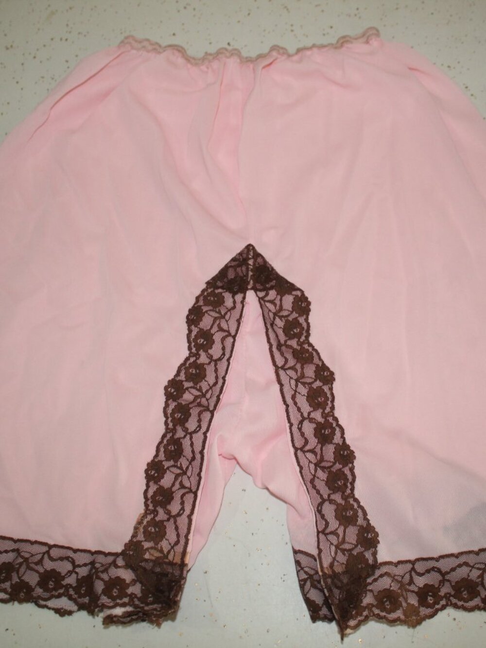 Vintage Pink Slip Shorts Night Gown Bottoms small